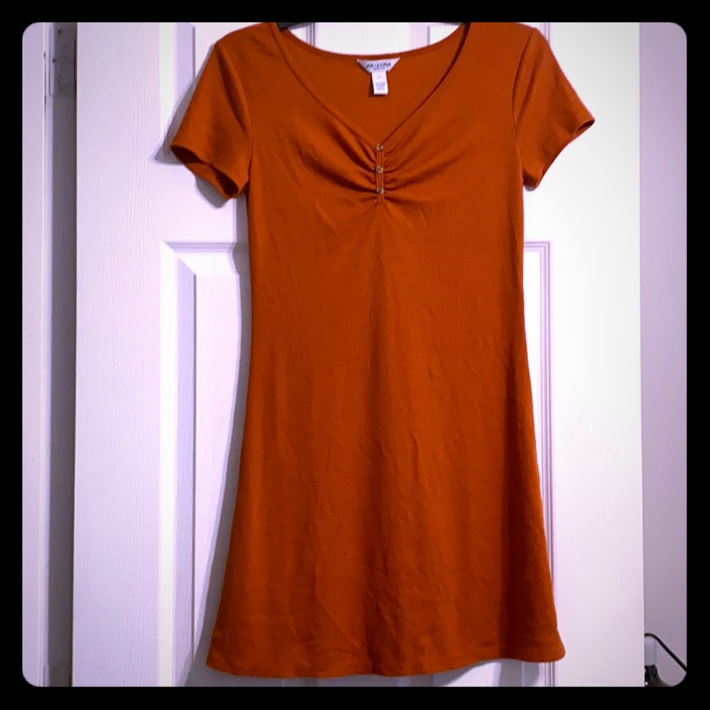 Arizona Jean Company cute ribbed mustard dress